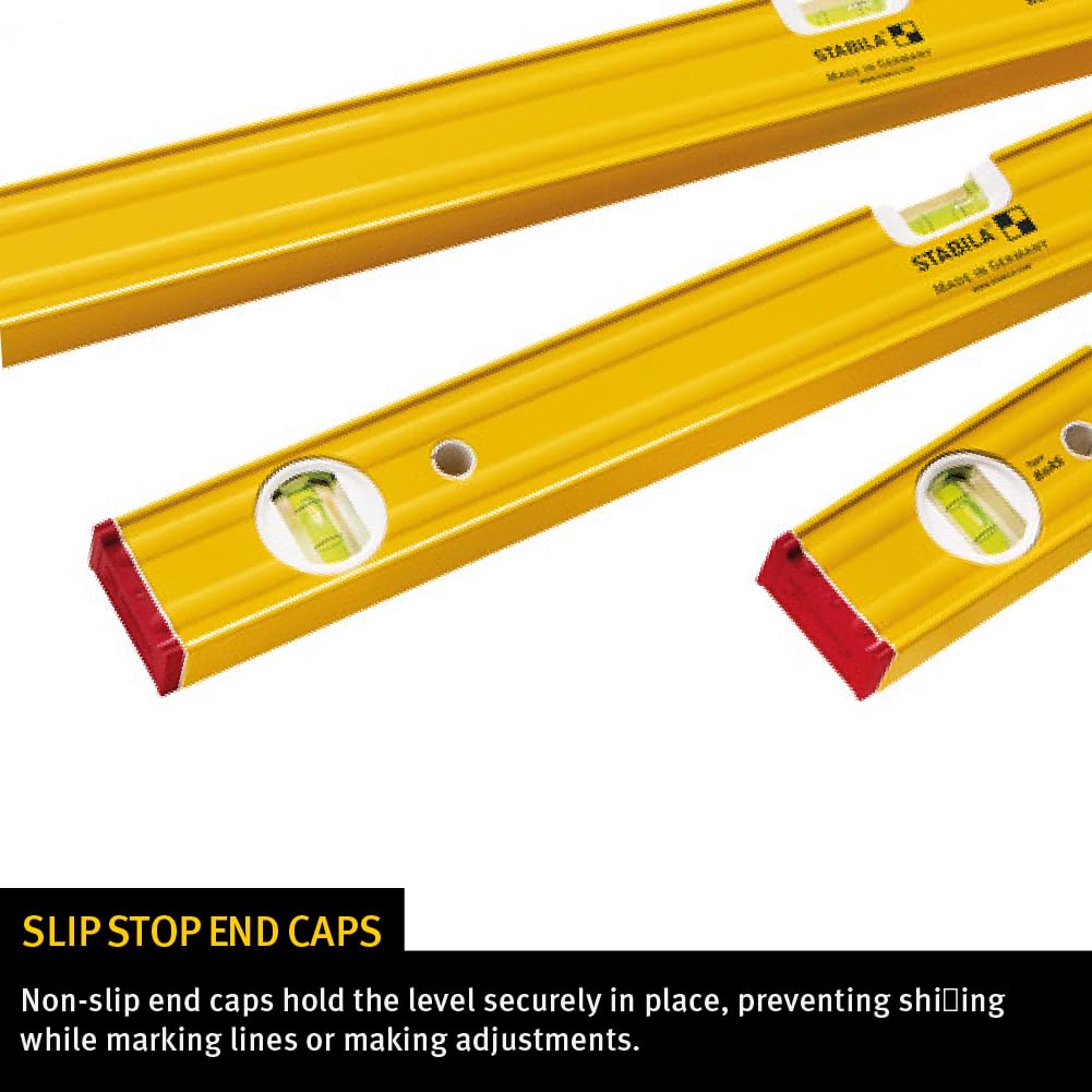 Slim reinforced aluminum profile provides comfortable grip and stability.