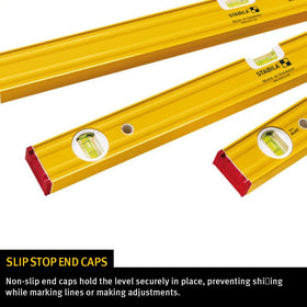 Slim reinforced aluminum profile provides comfortable grip and stability.
