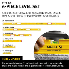 Stabila Type 196 24-inch level for quick plumb checks