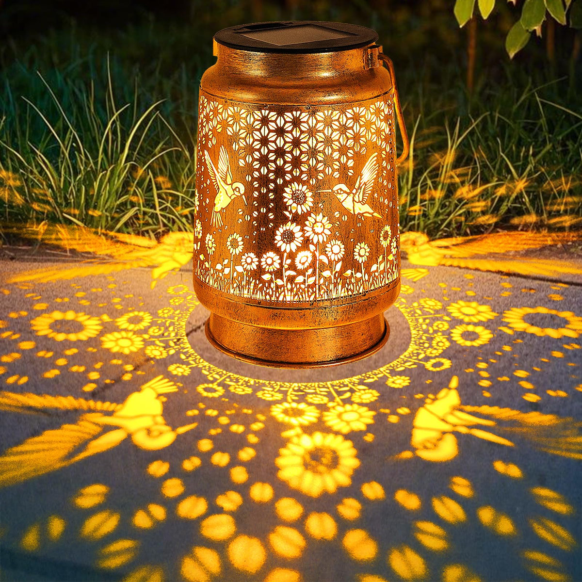 Stadeco bronze hummingbird decor lantern - durable metal design for year-round use