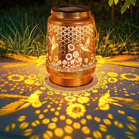 Stadeco bronze hummingbird decor lantern - durable metal design for year-round use