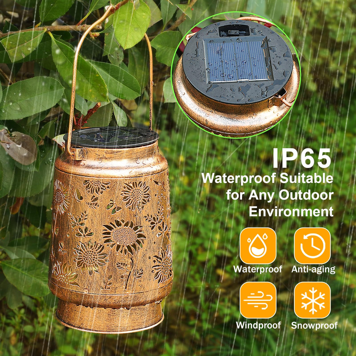 Stadeco detailed metal-work lantern design adds decorative appeal.