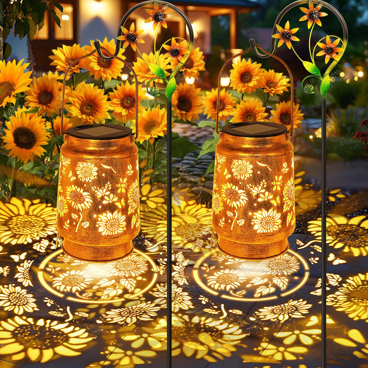 Stadeco garden ambiance with solar lights enhances evening spaces.