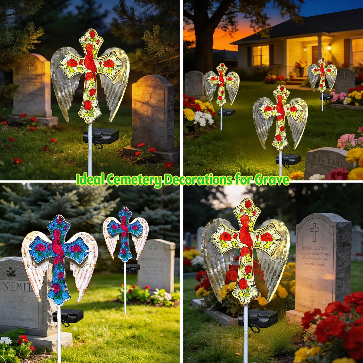 Stadeco cross garden art creates serene yard focal point