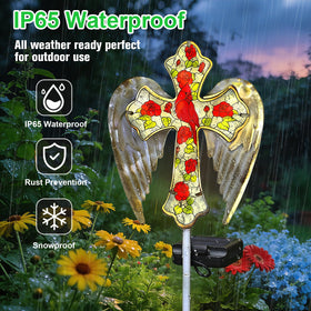 Stadeco outdoor cross lamp with IP65 withstands rain and snow