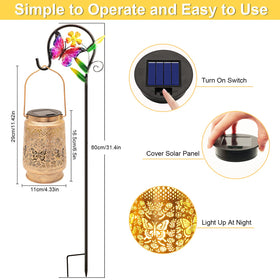 Stadeco shepherd hook lantern stand offers easy, versatile hanging display.