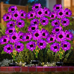 Stadeco Solar Sunflower Lights six-pack bloom adds warm glow outdoors