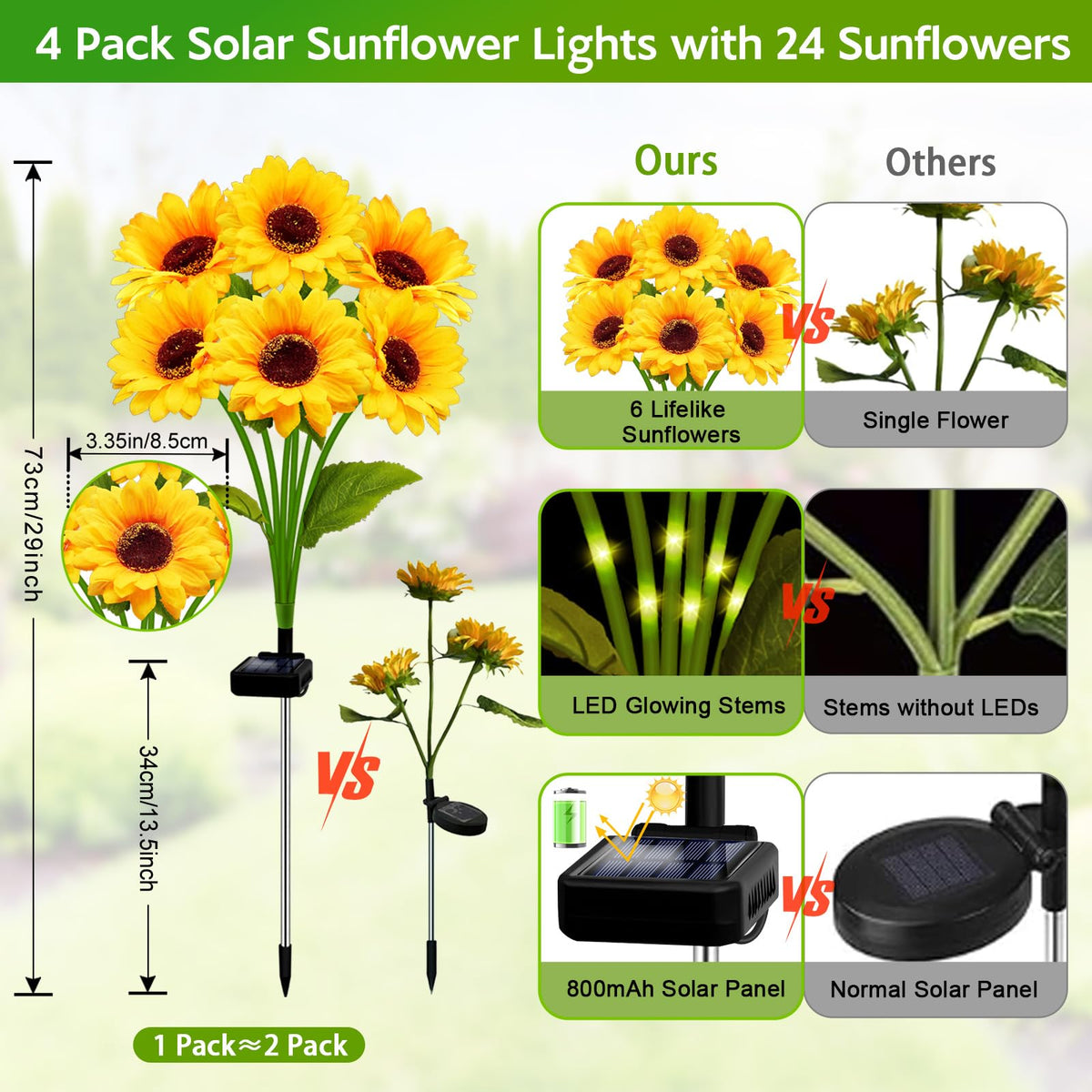 Stadeco bendable stems sunflowers enable flexible patio arrangements.