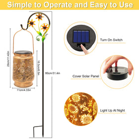 Stadeco Weatherproof lantern withstands rain, snow, and sun for year-round use.
