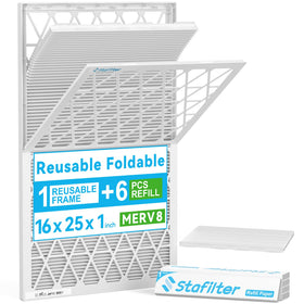 Stafilter foldable frame assembly showing a sturdy, reusable design for easy setup.