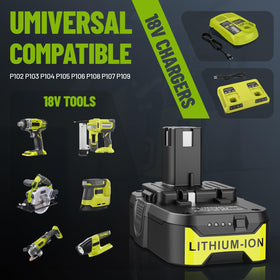 Stairlie Ryobi-compatible charger and battery setup for convenient on-site power.