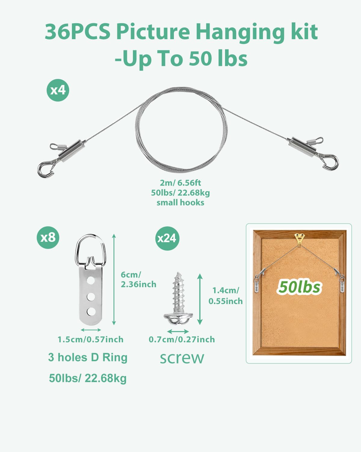 Stalishare adjustable hanging wire with pre-attached clips for easy setup