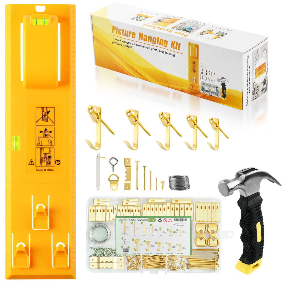 Stalishare Instaframe hanging tool enables precise nail placement.