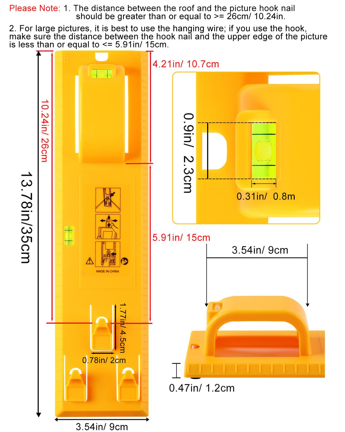 Stalishare durable one-piece ABS construction with ergonomic grip.