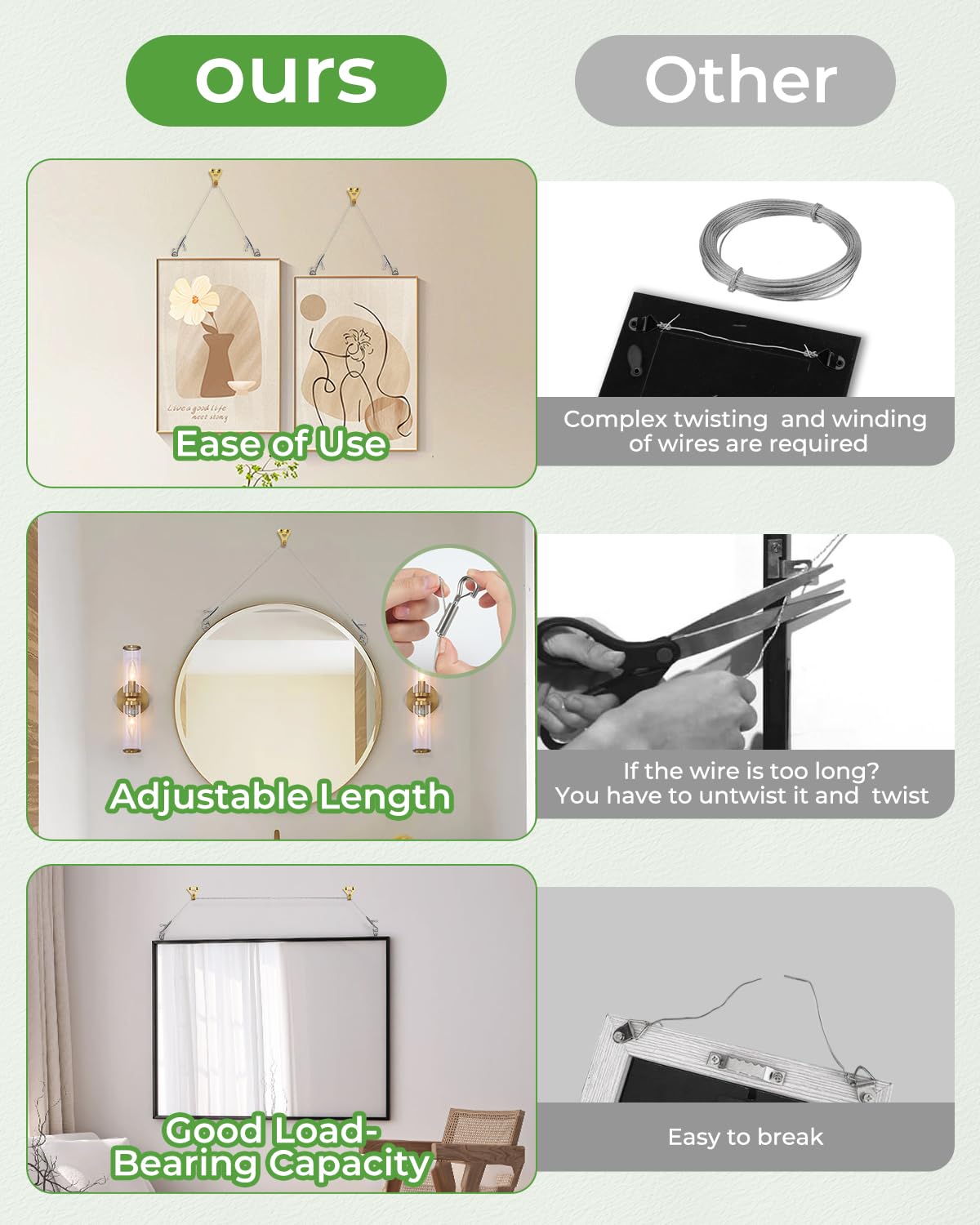Stalishare Frame backing clips secure canvases and mirrors safely