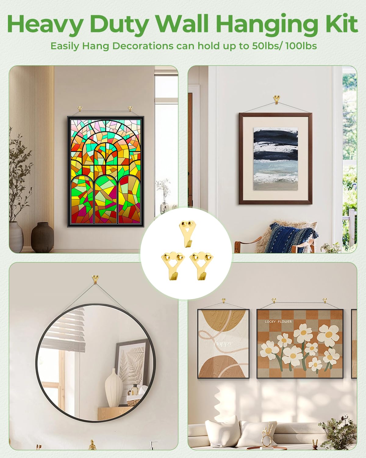 Stalishare Hook arrangement demonstrates load-rated hooks for versatile hanging setups