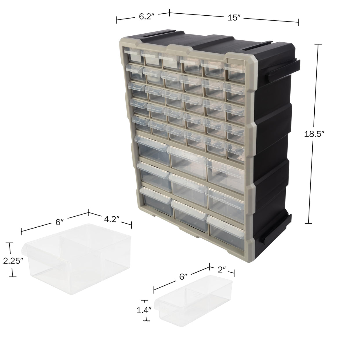 Stalwart in-use cabinet helps organize classrooms, studios, or garages.