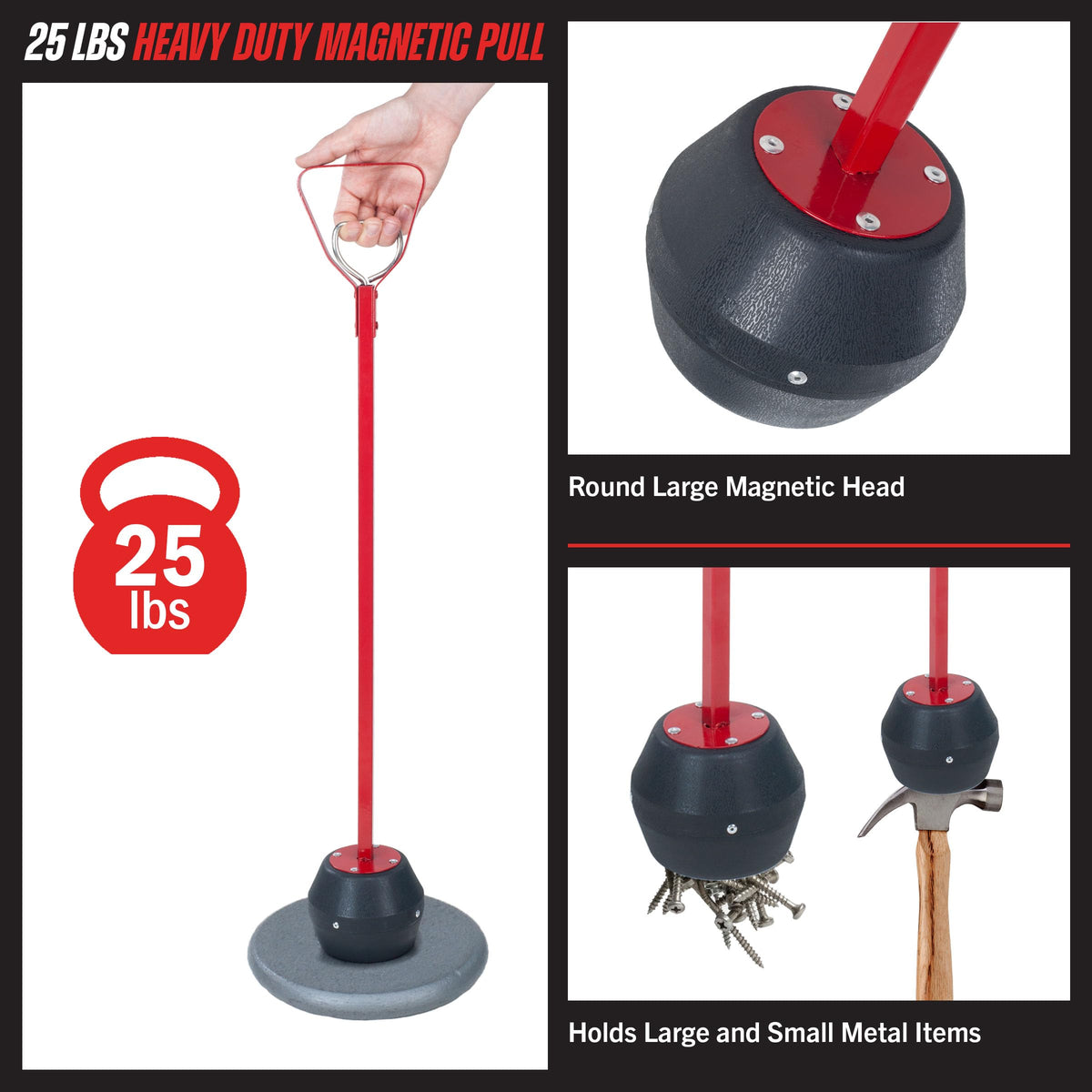 Stalwart 75-9990 magnet pulls up to 25 pounds