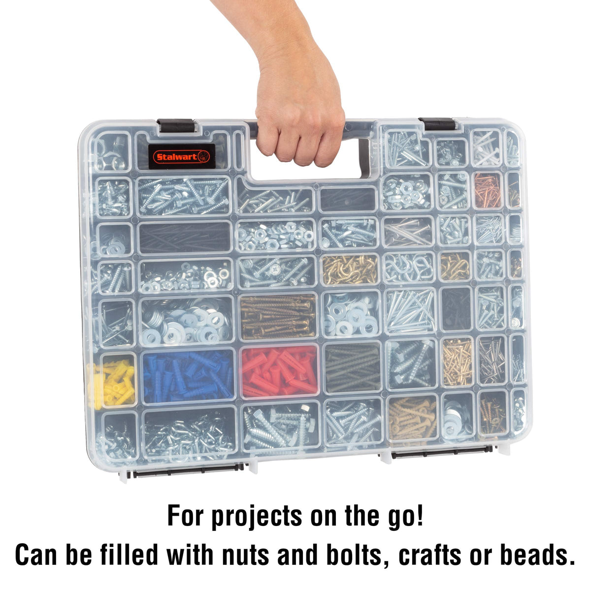 Stalwart 75ST6073 durable polypropylene frame resists impacts during transport.