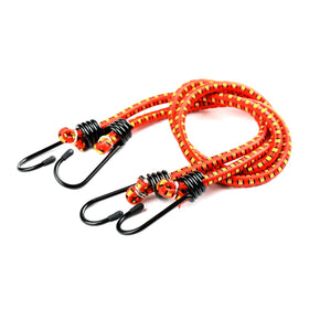 Stalwart bungee cord stretched to secure a load.