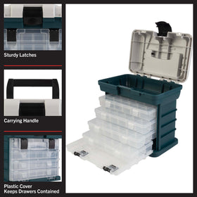 Stalwart carries a sturdy handle and secure latches for easy transport.