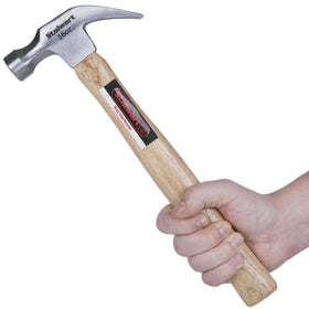 Stalwart claw ends provide leverage for nail removal and tack work.