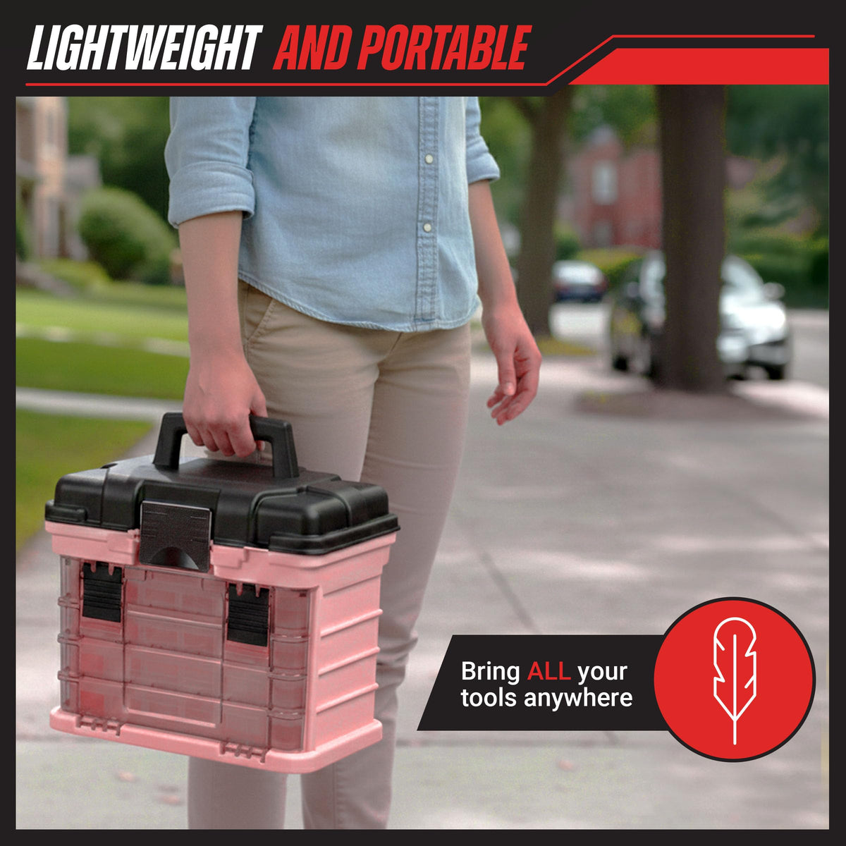 Stalwart durable polypropylene construction for long-lasting use.