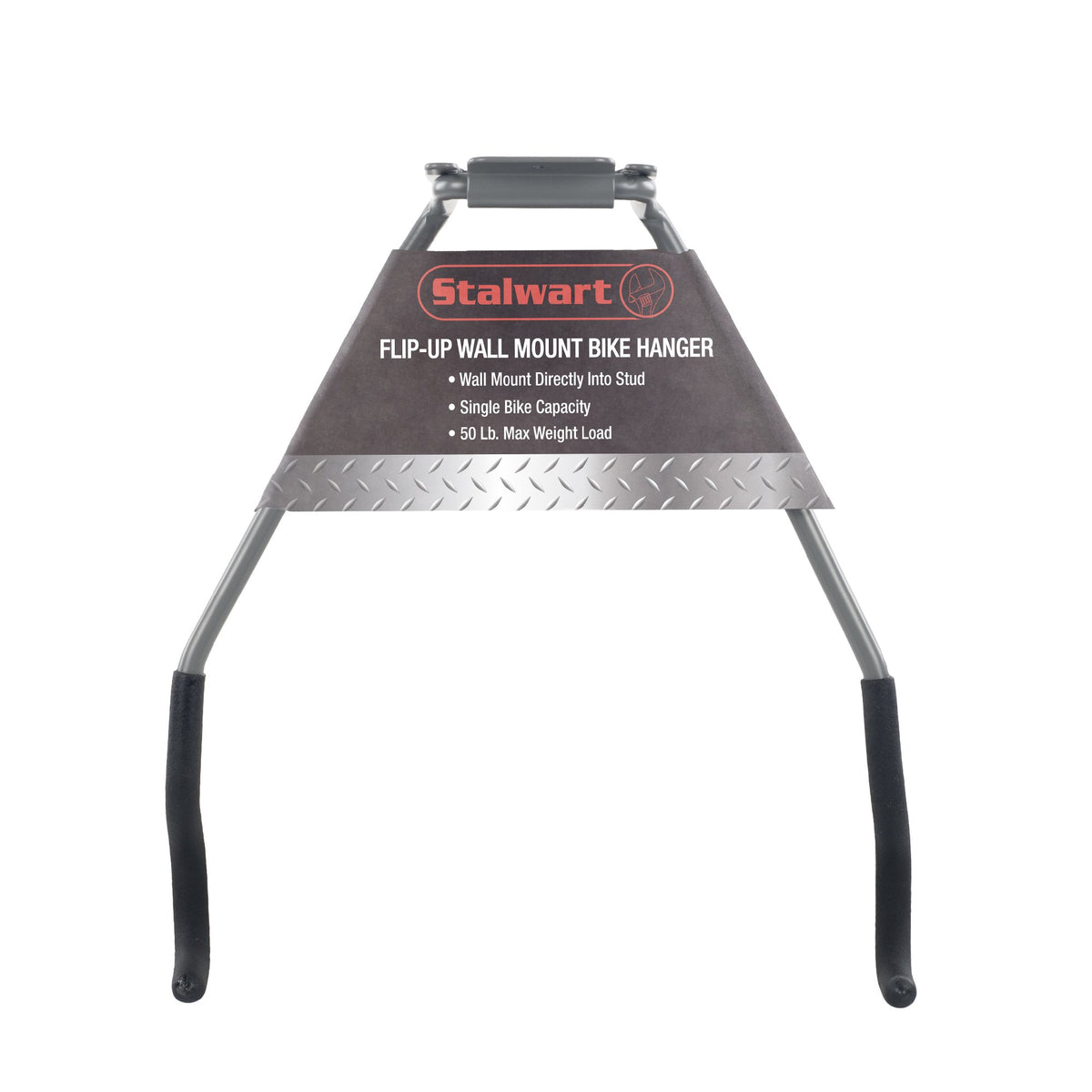Stalwart easy-install hardware ensures quick mounting to a wood stud.