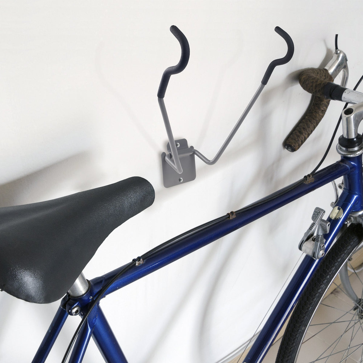 Stalwart fold-up design keeps wall space clear when not in use.