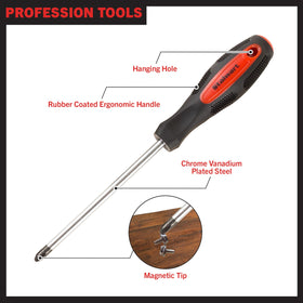 Stalwart magnetic tips hold screws during assembly tasks