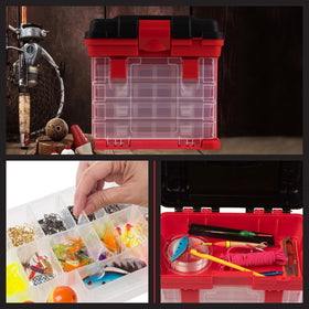 Stalwart portable tool box dimensions showing compact yet roomy storage.