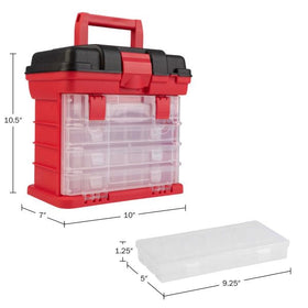 Stalwart tool box removable drawers simplifies sorting hardware and beads.