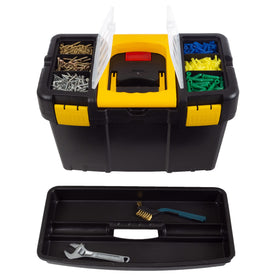 Stalwart two-part rolling tool cart shows compact, organized storage.