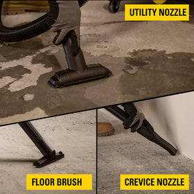 3-in-1 design supports wet, dry cleaning and blower use