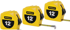 Stanley 30-485 tape measure features a yellow case for easy toolbox visibility