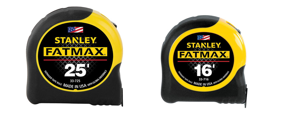 Stanley 70-455A value-pack tape measurers offer FatMax durability for precise measurements on job sites.