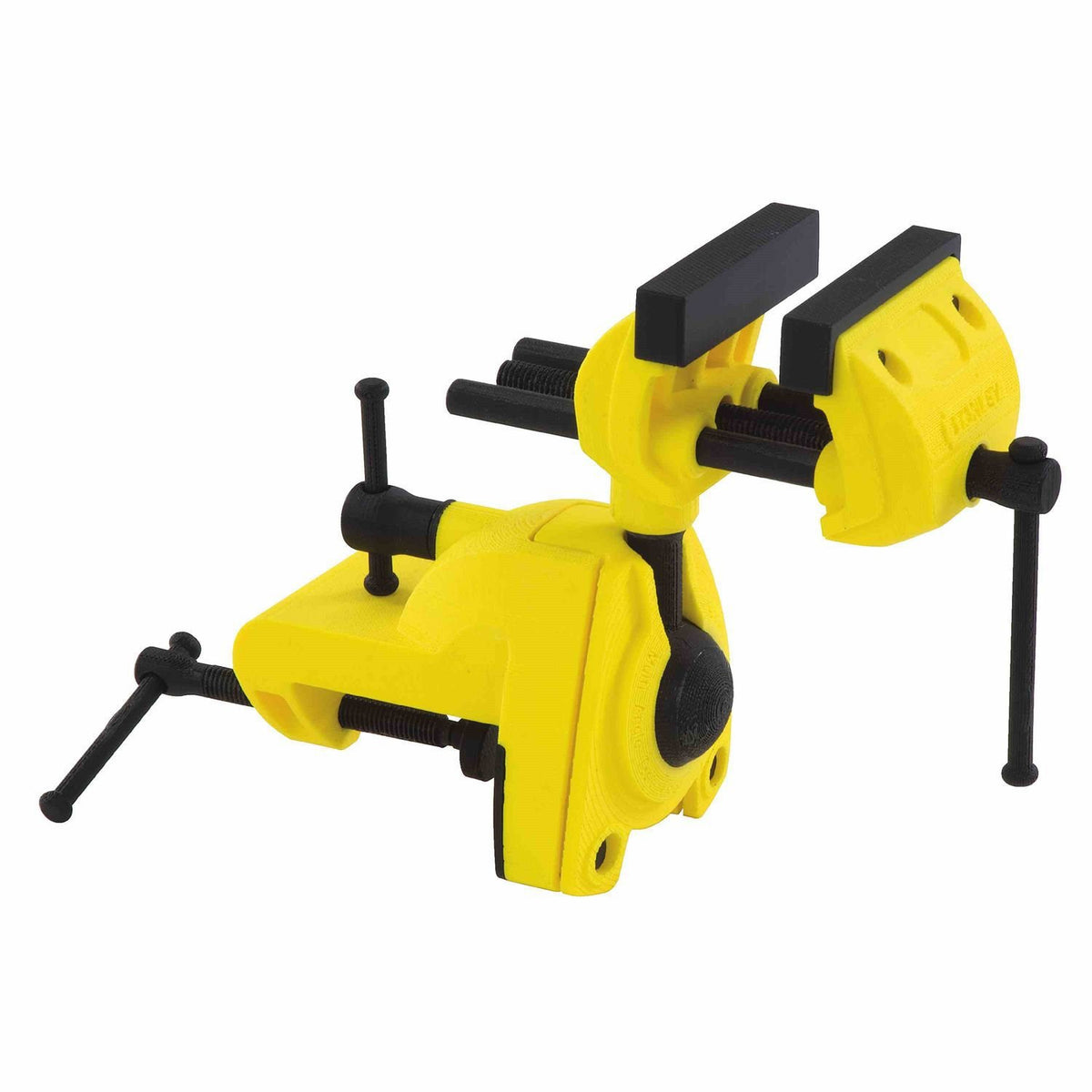 Mounted setup on a bench for easy, hands-free work.