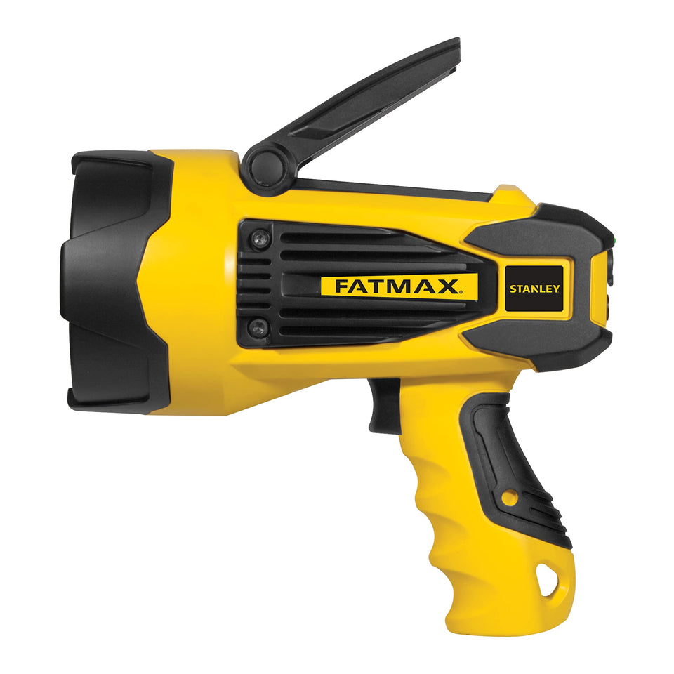 STANLEY FATMAX SL10LEDS in hand for portable illumination on outdoor jobs