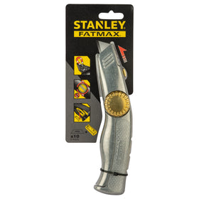 Stanley FatMax Snap Off Knife Pro safely stows blades when not in use.