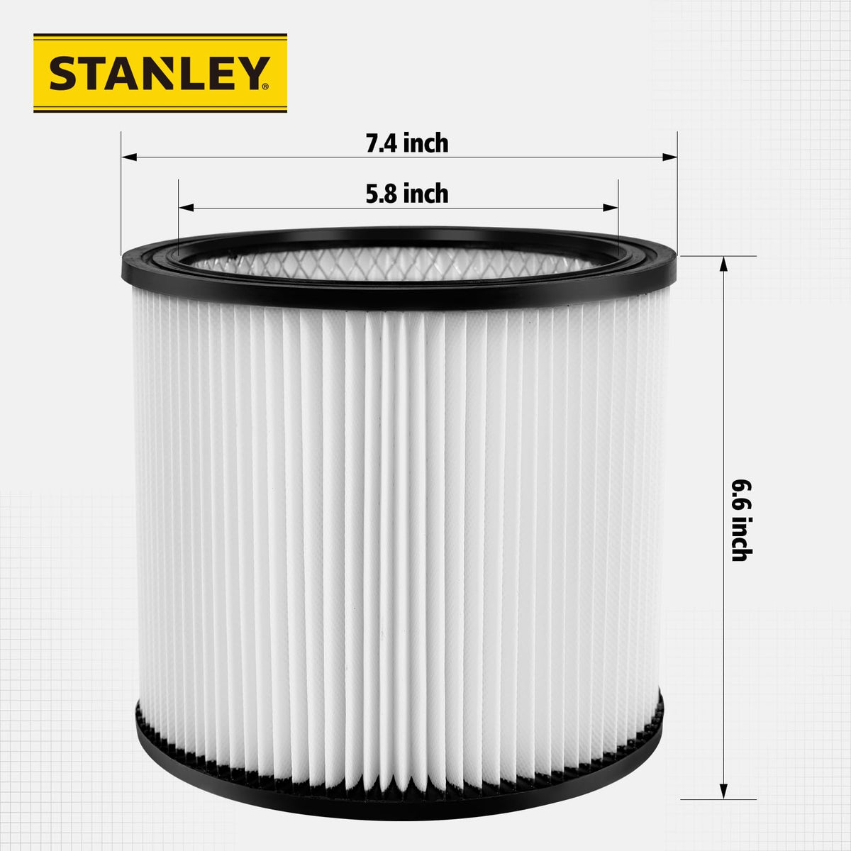 Easy installation and removal of Stanley filter with twist-to-unlock action.