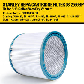STANLEY HEPA filter 08-2566BP compatible with several vacuums for steady airflow