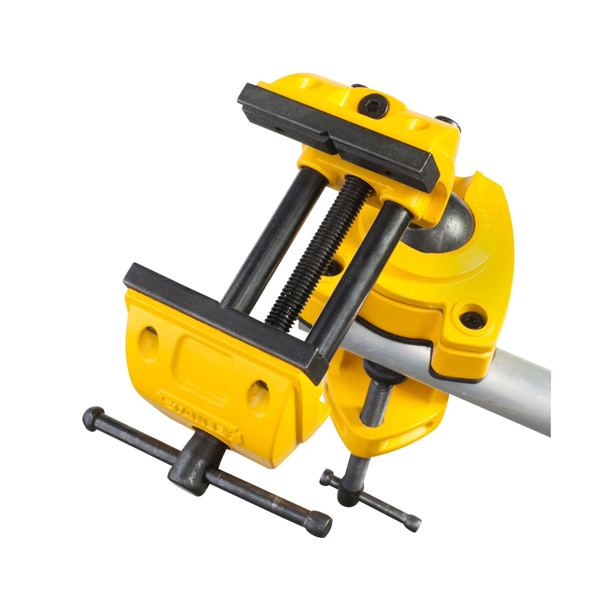 Stanley MaxSteel multi-angle hobby vice with 360-degree ball joint for flexible positioning.