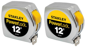 Stanley PowerLock 33-312 12ft blade with Mylar coating for smooth, durable measurements.