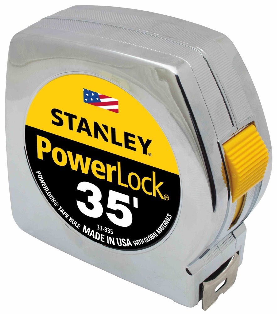 STANLEY PowerLock 35ft pocket-size tape measure ideal for on-the-go tasks.