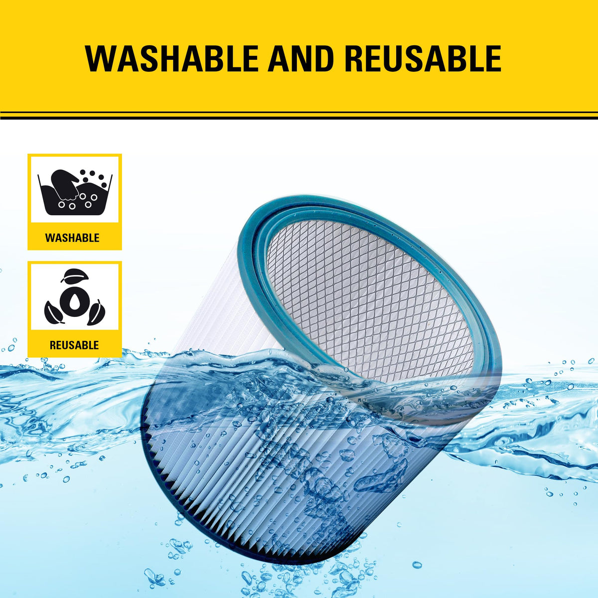 Easy, quick-install STANLEY HEPA filter 08-2566BP for fast maintenance