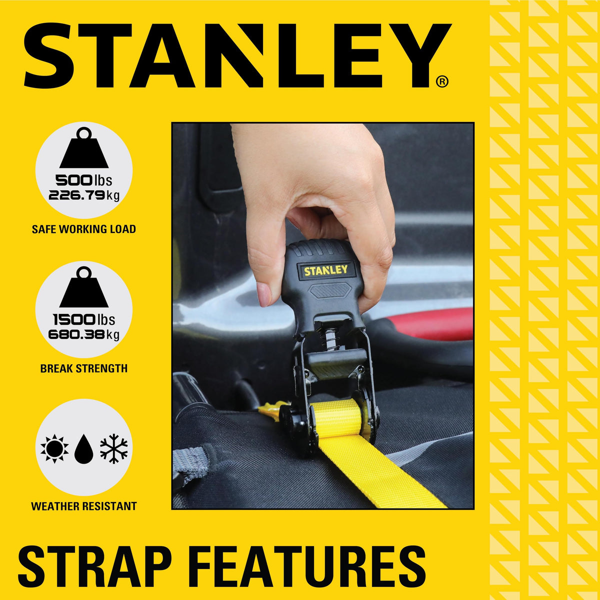 STANLEY S1000 corrosion-resistant S-hooks hold cargo securely without damage