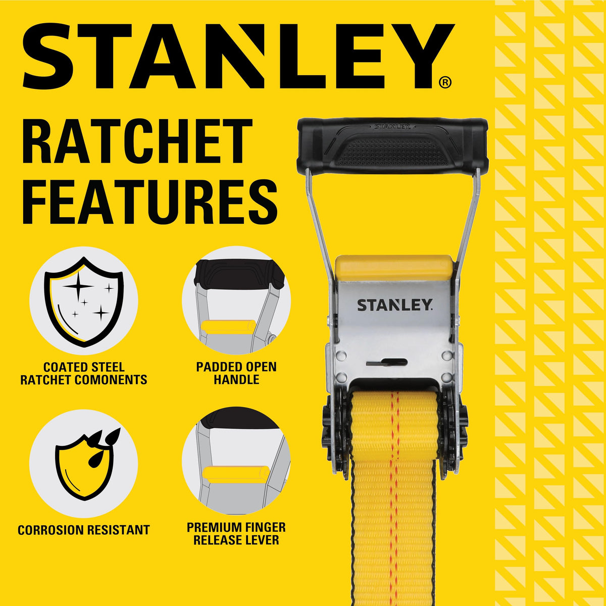 STANLEY S10000J padded handle reduces hand fatigue during use