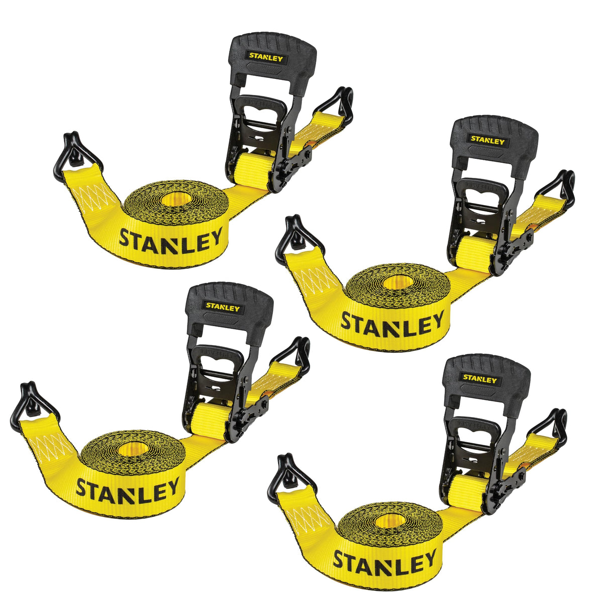 STANLEY S10074 ratchet strap with padded handle for comfortable gripping while securing cargo