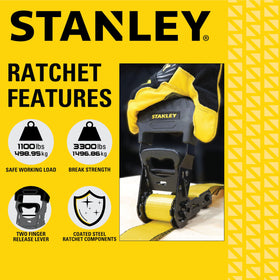 STANLEY S10074 corrosion-resistant S-hooks protect surfaces while securing heavy cargo