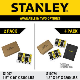 STANLEY S10074 four-pack provides versatile fleet-ready tie-downs